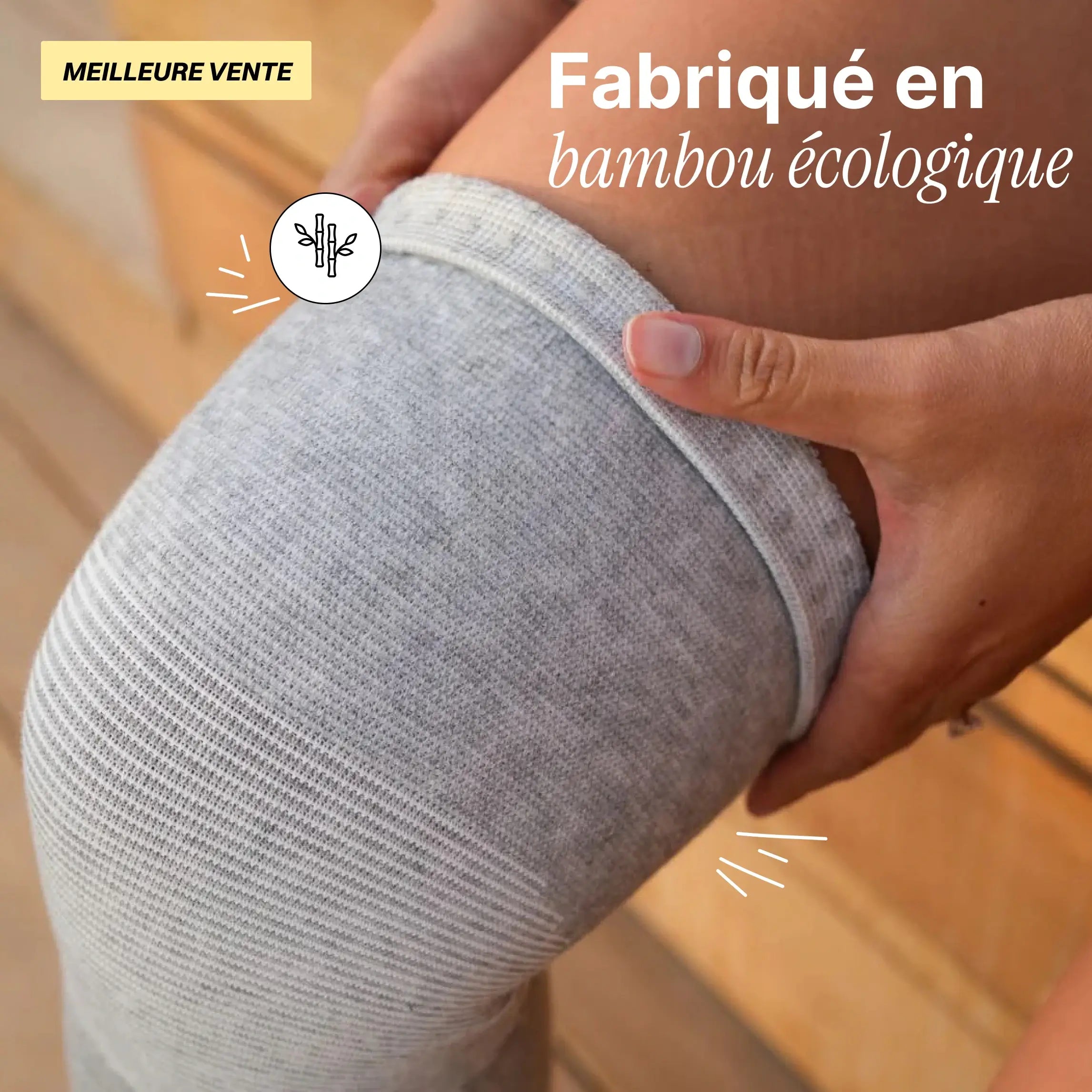 Genouillère de genou en bamboo de qualité supérieure